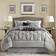 Madison Park Laurel Bed Linen Gray (228.6x228.6)