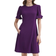 DKNY Flounce Fit & Flare Dress - Wine