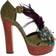 Dolce & Gabbana Leather Crystal Platform - Green