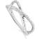 Gemondo Pavé Hammered Crossover Ring - White Gold/Diamonds