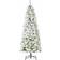 Homcom Prelit Artificial Snow Flocked with Warm LED Green&White Christmas Tree 180cm