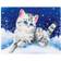 Diamond Dotz Kitten in the Snow with Frame