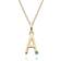 Gemondo Initial Letter Necklace - Gold/Emerald