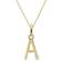 Gemondo Initial A-Z Letter Necklace - Gold/Diamond