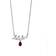 Efva Attling Lala love Necklace - Silver/Red