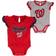 Outerstuff Nationals Scream & Shout Bodysuit 2-Pack - Red/Heathered Gray Washington