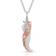 Montana Silversmiths Twisted Feather Necklace - Silver/Rose Gold