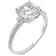 Charles & Colvard Moissanite Cushion Engagement Ring - White Gold/Diamonds