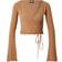 Urban Classics Cropped Rib Wrapped Longsleeve - Dark Taupe