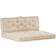 vidaXL 120x80x10cm 2-pack Stolsdyna Beige (120x80cm)