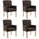 vidaXL 61x66x95cm 4-pack Köksstol 95cm 4st
