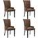 vidaXL 54x56x106cm 4-pack Kitchen Chair 41.7" 4pcs