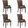 vidaXL 54x56x106cm 4-pack Silla de Cocina 106cm 4pcs