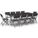 vidaXL 3073508 Ensemble repas de patio, 1 Table incluse 10 Chaises