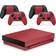 giZmoZ n gadgetZ Xbox One X Console Skin Decal Sticker + 2 Controller Skins - Carbon Red