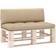 vidaXL 314649 2-pack Chair Cushions Beige (110x58cm)