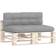 vidaXL 314544 2-pack Stolsdyna Grå (120x80cm)