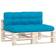 vidaXL 314547 2-pack Stolsdyna Blå (120x80cm)