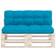 vidaXL 314547 2-pack Stolsdyna Blå (120x80cm)