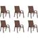 vidaXL 318783 6-pack Gartenessstuhl