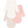 Petit Bateau Babies' Long-Sleeved Cotton Bodysuits 3-Pack - Rose/White/Beige (A05KG00000)