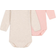 Petit Bateau Babies' Long-Sleeved Cotton Bodysuits 3-Pack - Rose/White/Beige (A05KG00000)