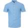 FARAH Brewer Slim Fit Short Sleeve Oxford Shirt - Mid Blue