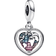 Pandora Family Spinning Heart Globe Dangle Charm - Silver/Multicolour