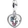 Pandora Family Spinning Heart Globe Dangle Charm - Silver/Multicolour