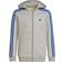 adidas Essentials 3-Stripes Hoodie - Medium Grey Heather/Royal Blue (HN1915)