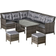 OutSunny 860-025GY Outdoor Lounge Set, 1 Table incl. 3 Sofas