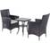 OutSunny Rattan Bistro Set Garden Chair Table Bistro Set