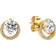 Pandora Halo Stud Earrings - Gold/Transparent