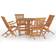 vidaXL 3096572 Ensemble repas de patio, 1 Table incluse 4 Chaises