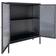 House Nordic Adelaide Black Glass Cabinet 90x110cm