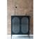 House Nordic Adelaide Black Glass Cabinet 90x110cm