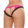 Dreamgirl Women's Stretch Mesh Bikini Panty - Hot Pink/ Black