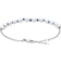 Pandora Treated Cord Chain Bracelet - Silver/Blue/Pearls