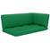 vidaXL 314663 3-pack Cojín de silla Verde (103x58cm)