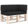 vidaXL 314665 3-pack Stolsdyna Svart (103x58cm)