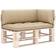 vidaXL 314661 3-pack Stolsdyna Beige (103x58cm)