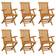 vidaXL 3065529 6-pack Garden Dining Chair