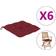 vidaXL 314889 Stolsdyna Röd (40x40cm)