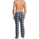 Schiesser Mix & Relax Long Woven Lounge Pants - Dark Blue Patterned