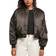 Urban Classics Women's Satin Bomber Jacket - Black