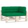 vidaXL 314563 3-pack Cojín de silla Verde (120x80cm)