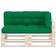 vidaXL 314563 3-pack Coussin de chaise Vert (120x80cm)