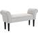 Homcom Upholstered Grey Settee Bench 102x51cm