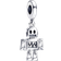 Pandora Bestie Bot Robot Dangle Charm - Silver/Black/White