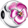 Pandora Pansy Flower Clip Charm - Silver/Pink/Orange